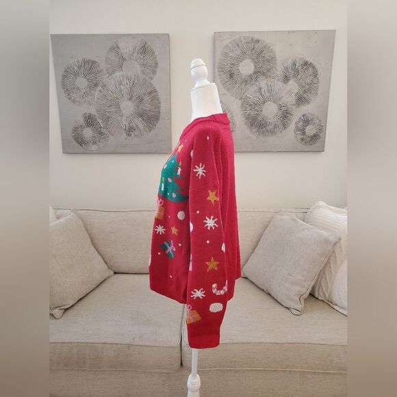 🎄 H&M 🎄Festive Santa Knit Pullover Sweater - [Size XL] - Picture 5 of 11
